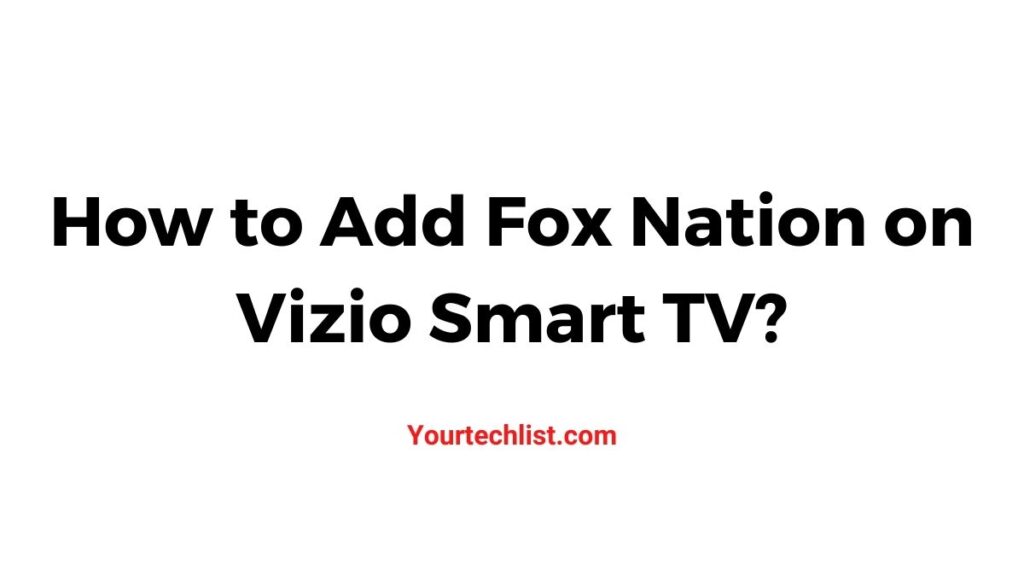 Fox Nation on Vizio Smart TV