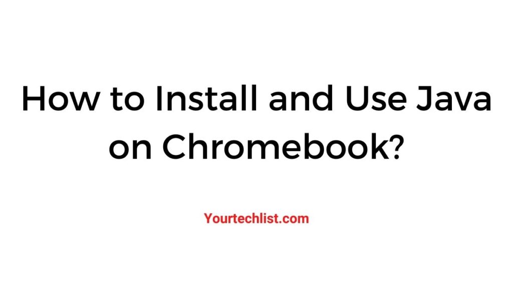 java on chromebook