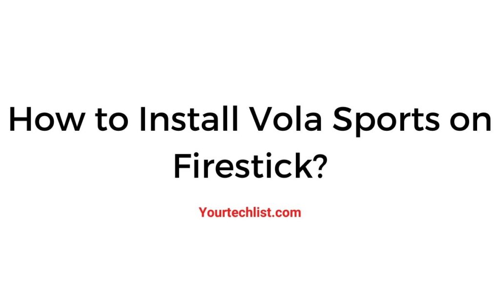 Vola Sports on Firestick
