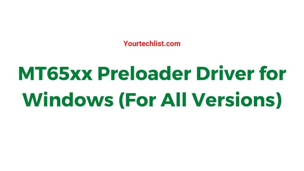 MT65xx Preloader Driver